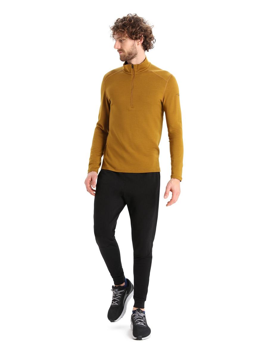 Base Layers Icebreaker Merino 260 Tech Long Sleeve Half Zip Thermal Top Homme Marron | FR 1383AHKP